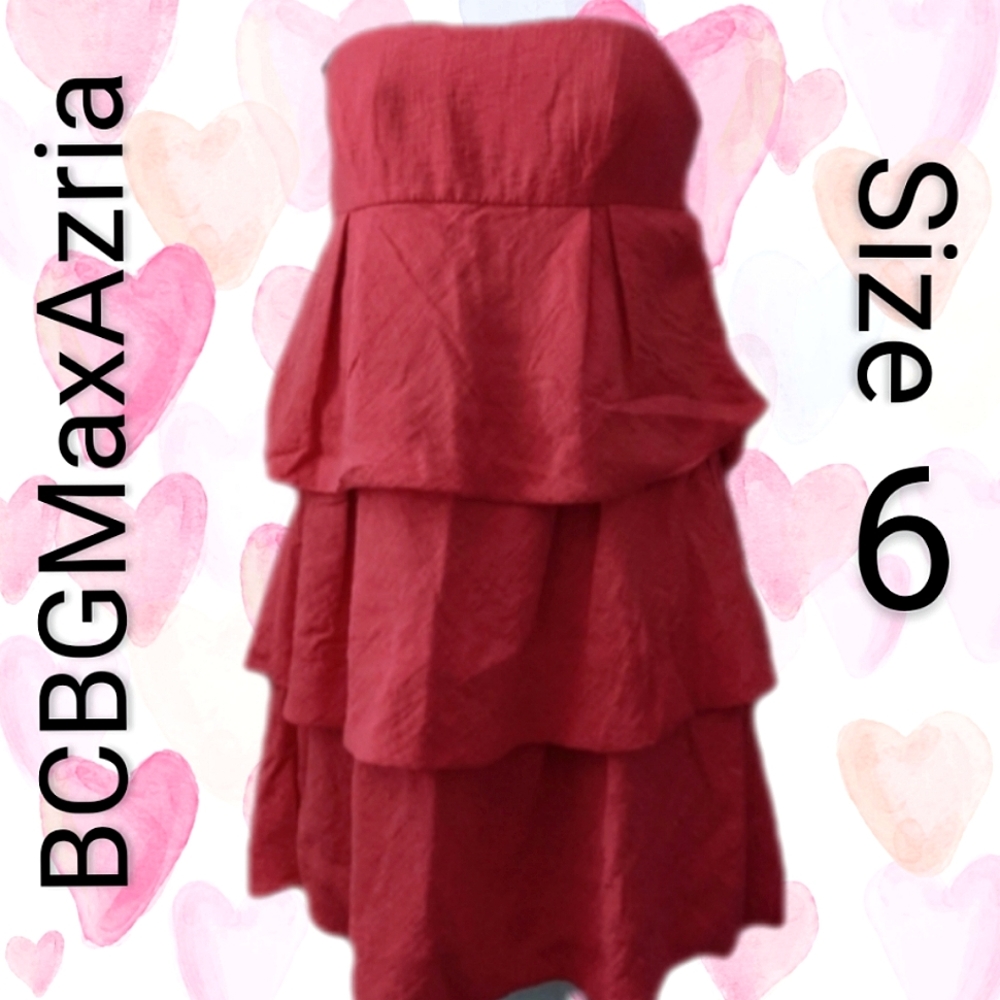 LAST CALL! ⚡ BCBGMaxAzria hot pink ruffly dress/top, size 6